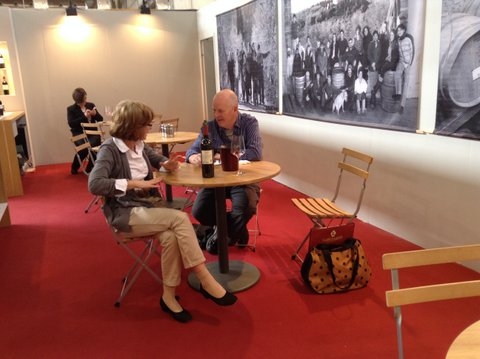 Elizabetta en Gerard, Stand van San Giusto Vinitaly 2014