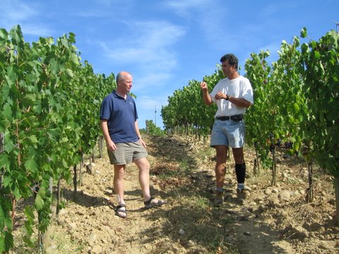 Gerard en Luca Martini di Cigala van San Giusto a Rentennano in Gaiole in Chianti 2008