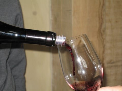 Rode wijn in het glas